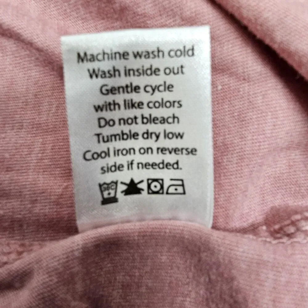 Southern Proper Hooded Long Sleeve Tee XXL Muscadine Pink Peach Pocket Logo 50/5